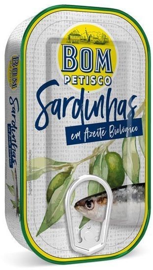 Bom petisco Sardynki w oliwie z oliwek BIO 120g