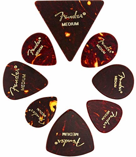 Fender Celluloid Medley, tortoise Picks, M (8 sztuk), 0980200300 0980200300