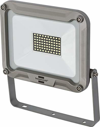Brennenstuhl reflektor LED Jaro 5000 (do użytku na zewnątrz, zewnętrzny reflektor LED do montażu na ścianie, reflektor LED 50 W z aluminium, IP65), srebrny