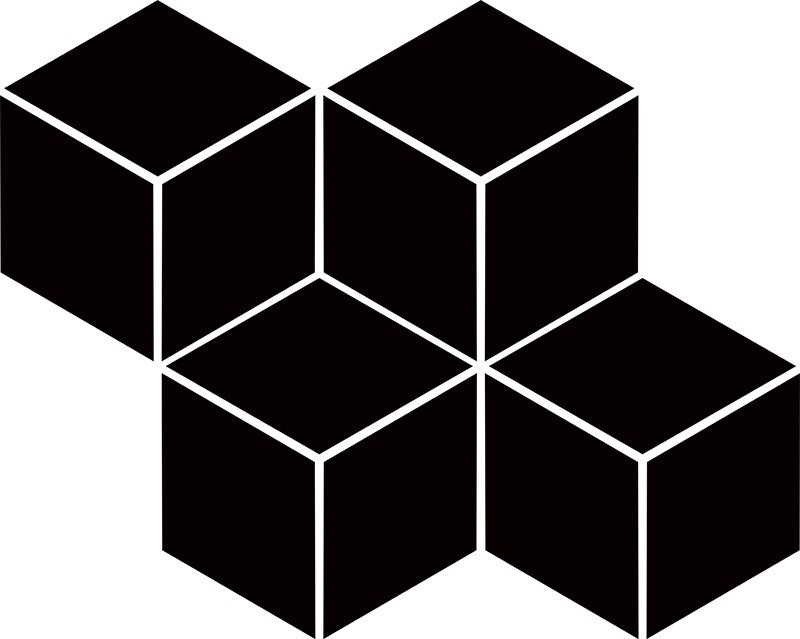 Paradyż Nero Romb Hexagon Mozaika 20,4x23,8