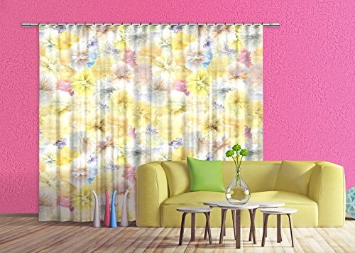 AG Design firanki  zasłony  firanki  kwiaty  280x245 cm  2 części  FCSxxL 7414 2
