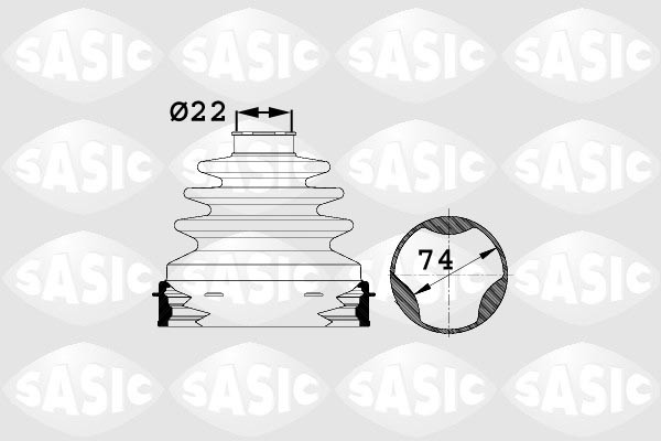 SASIC OSŁONA PRZEGUBU 1904005 WEW RENAULT SCENIC/MASTER/VEL SATIS 2.0DCI/3.0DCI 03