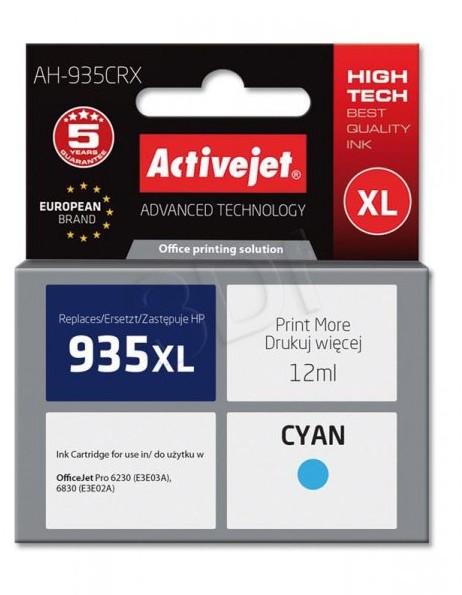 ActiveJet AH-935CRX tusz cyan zamiennik HP 935XL C2P24AE HP 935XL C2P24AE