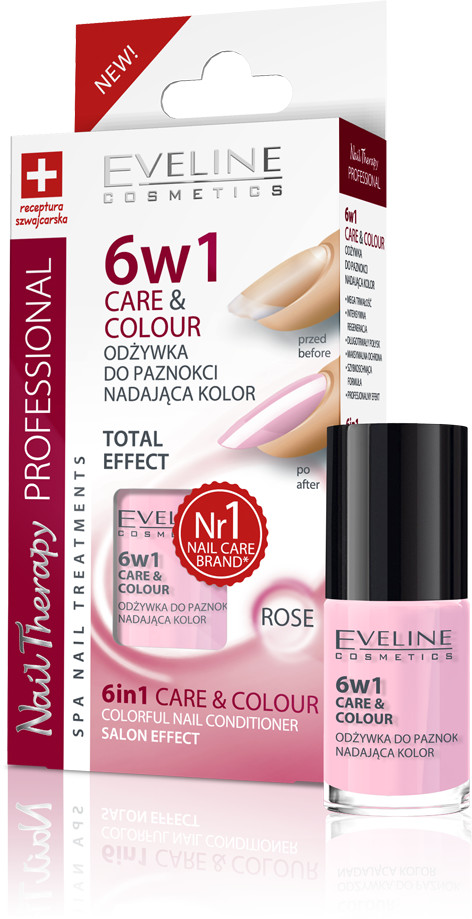 Eveline NAIL THERAPY 6W1 CARE&COLOR ROSE 5ML