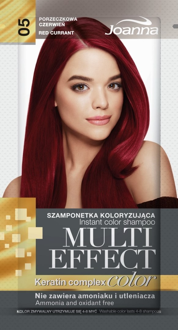 Joanna Multi Effect Color Keratin Complex Szamponetka 05 Porzeczkowa Czerwień 35g 73999