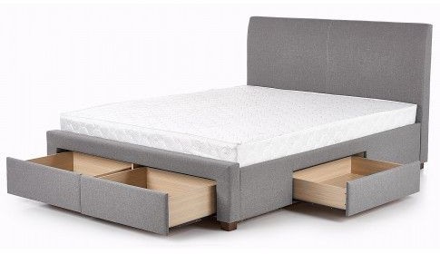 Tapicerowane łóżko Moris 3X 180x200 popielate