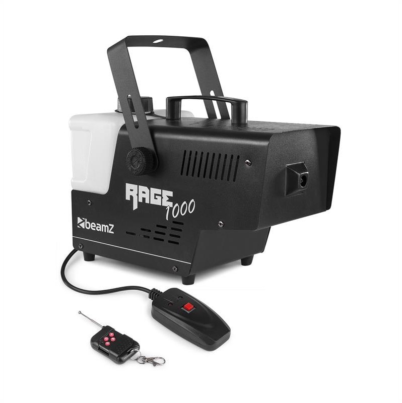 BeamZ Maszyna do mgły Rage 1000 z pilotem 1000W 125m/min. 2l Pojemność zbiornika Sky-160.710