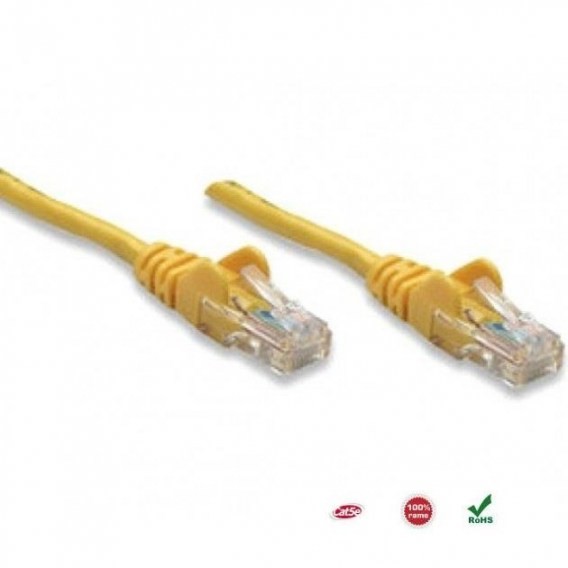 Intellinet Patch Cord Cat.5e UTP, miedź, 7,5m, żółty 319966