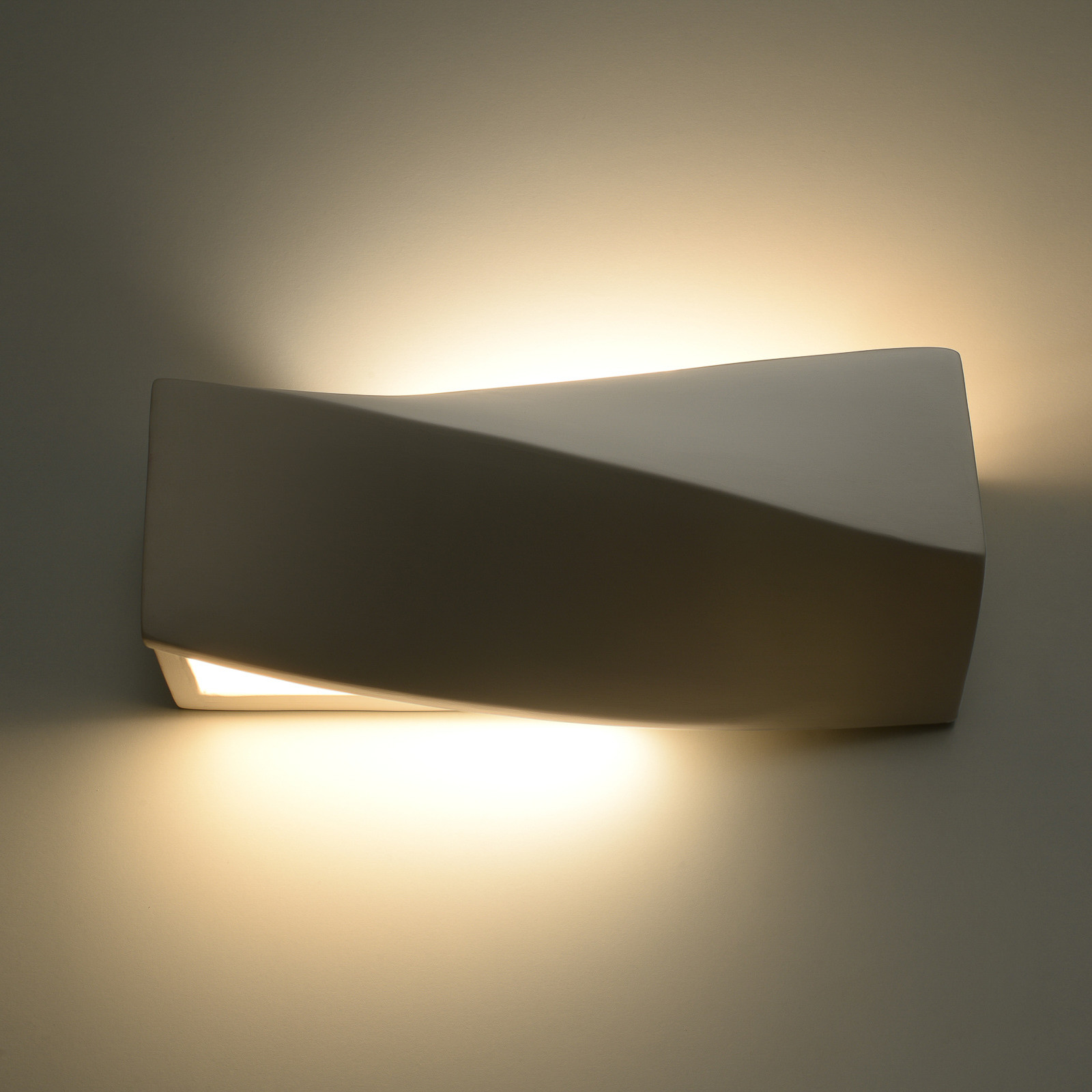 Sollux Lighting Lampa ścienna Turn Mini z ceramiki, up/down, biała