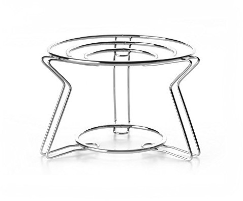 Ibili 704800 uchwyt do palnik gazowy 16 cm, metalowa, srebrna, 16 x 16 x 15 cm 704800