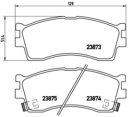 BREMBO Zestaw klocków hamulcowych, hamulce tarczowe P 30 016