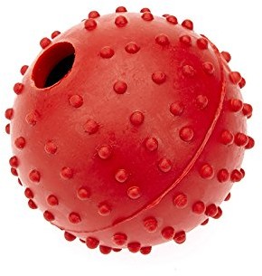 Classic Pet Products ball wypustek, wykonana z gumy, z dzwonkami, 60 MM, czerwony