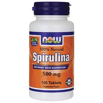 Now Foods Spirulina Organiczna 500mg Pacifica Bio 100 Kapsułek