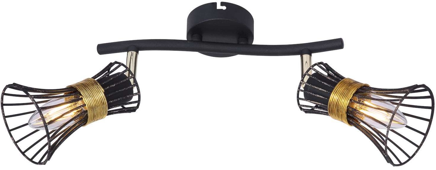 Globo Lighting ROXY reflektor Czarny 2-punktowe Obszar wewnętrzny ROXY 54814-2