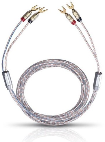 Oehlbach OEHLBACH Twin Mix One wysokiej jakości przewód głośnik zestaw (posrebrzane Złącze 2 X 3,0 MM, buty z kablem) przezroczysta 3 m 4003635107133