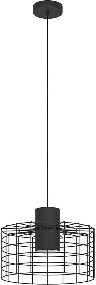 Eglo 43627 - Żyrandol na lince MILLIGAN 1xE27/40W/230V śr. 38 cm czarny