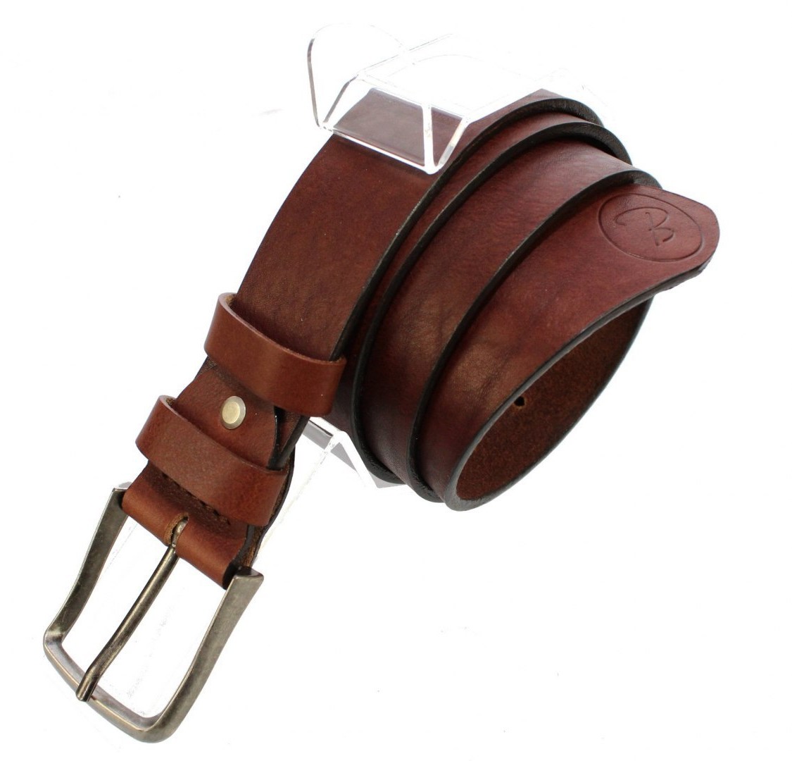 BACHOWSKI (PL) Pasek Skórzany BACHOWSKI (PL) CIEMNY BRĄZ Skóra Licowa EXTRA 40 mm PB40S09