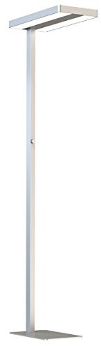 LEDAXO ledaxo SL-03  60-R, biura lampa stojąca LED, aluminium, 60 Watt, powlekany proszkowo na srebrny, 61 x 28 x 195 cm [klasa energetyczna A +] SL-03-60-R