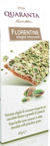Quaranta Nugat Quaranta Florentine sfoglie croccanti pistacjowy 40g E18E-6455F