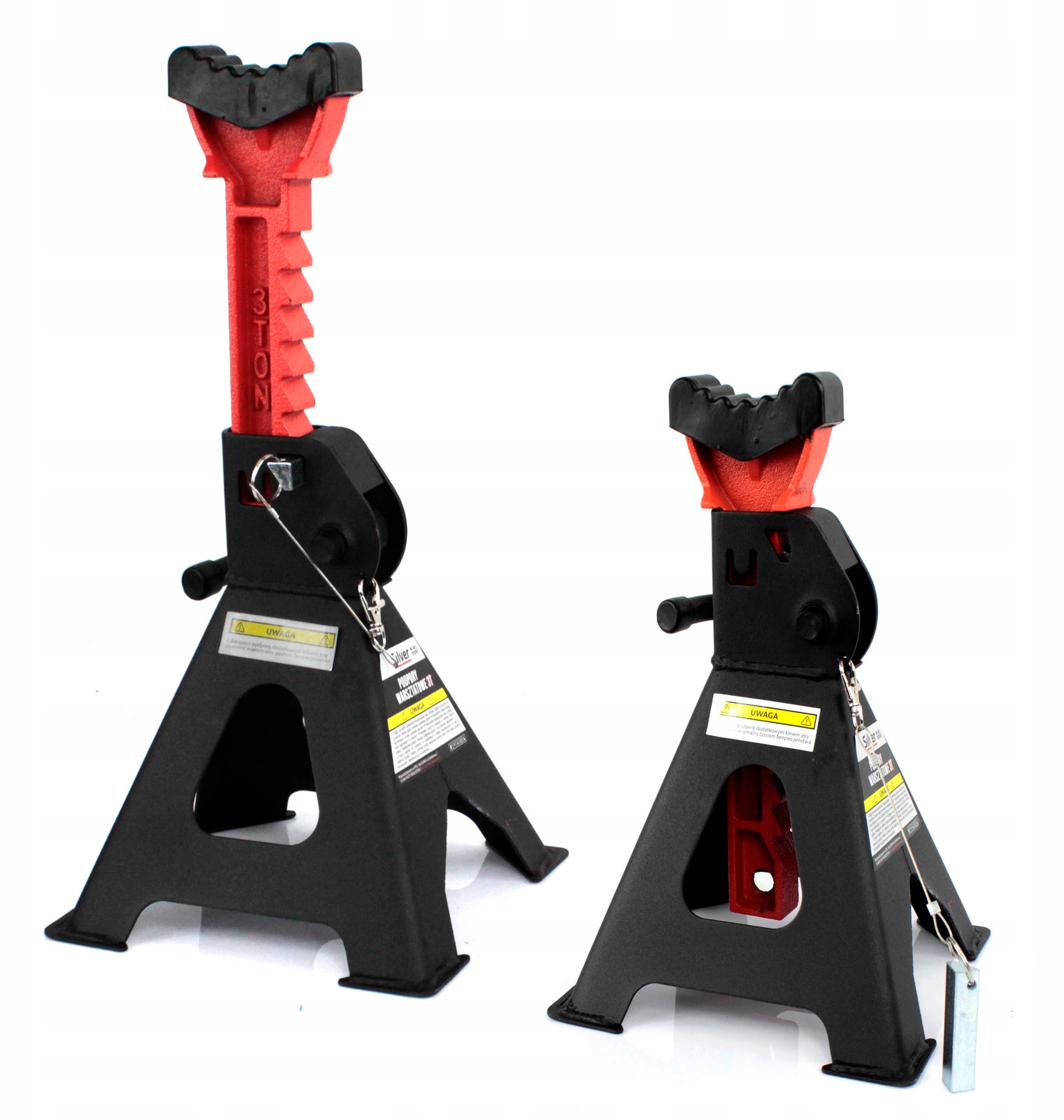 2x Kobyłki 3T Podstawki Podpory Z Blokadą Gumą Pin