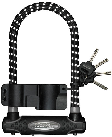 Masterlock Zapięcie rowerowe 8195 U-LOCK 13mm 110mm 210mm pokryte gumą z refleksem czarne MRL-8195EURDPROREF SS16