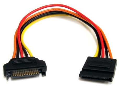 StarTech 8IN 15PIN SATA POWER EXT CABLE - SATAPOWEXT8