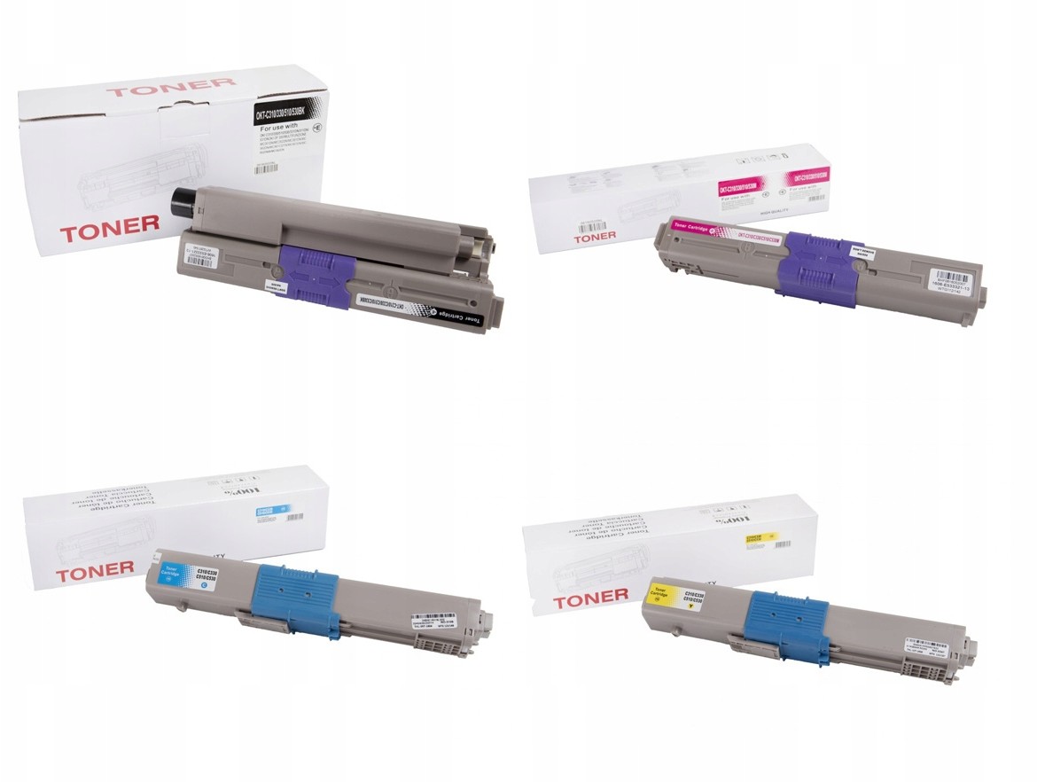 Zestaw 4X Toner do Oki C332dn MC363dn Cmyk Nowy