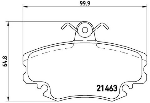 BREMBO Zestaw klocków hamulcowych, hamulce tarczowe P 68 038