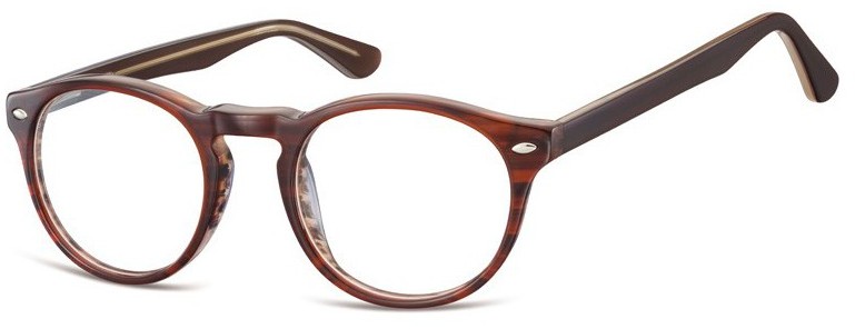 Sunoptic Okrągłe okulary oprawki zerowki korekcyjne AC46F