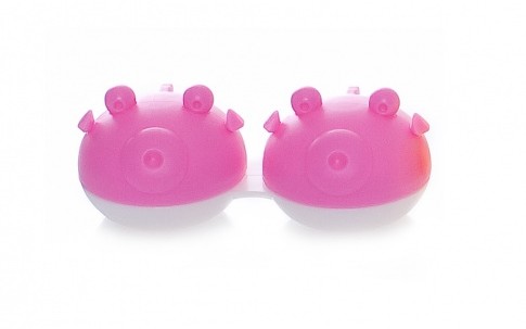 Bonasse Pojemnik do soczewek Qcase - różowa rybka 287