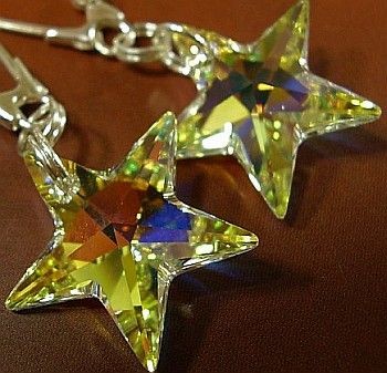 Swarovski piękne kolczyki SREBRO Aurora Gwiazda