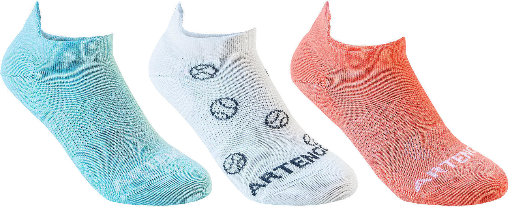 ARTENGO Skarpety sportowe tenis RS160 LOWEDGE dla dzieci 3 pary female