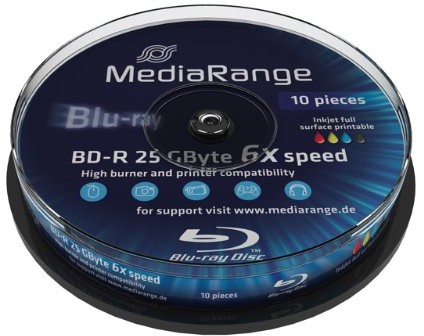 MediaRange MR500 Blu-ray Disc 6 X BD-R 25 GB (10 sztuk) 4260057126689