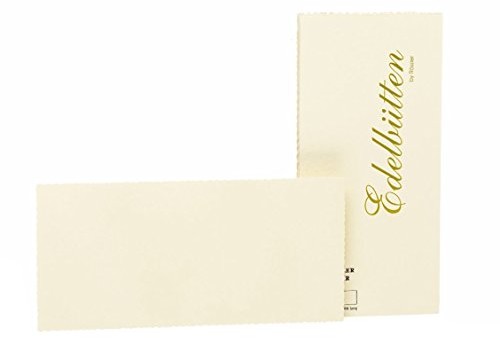 Rössler 2051388803 zestaw kartek, DINlang, młotkowany, 20 sztuk, kość słoniowa