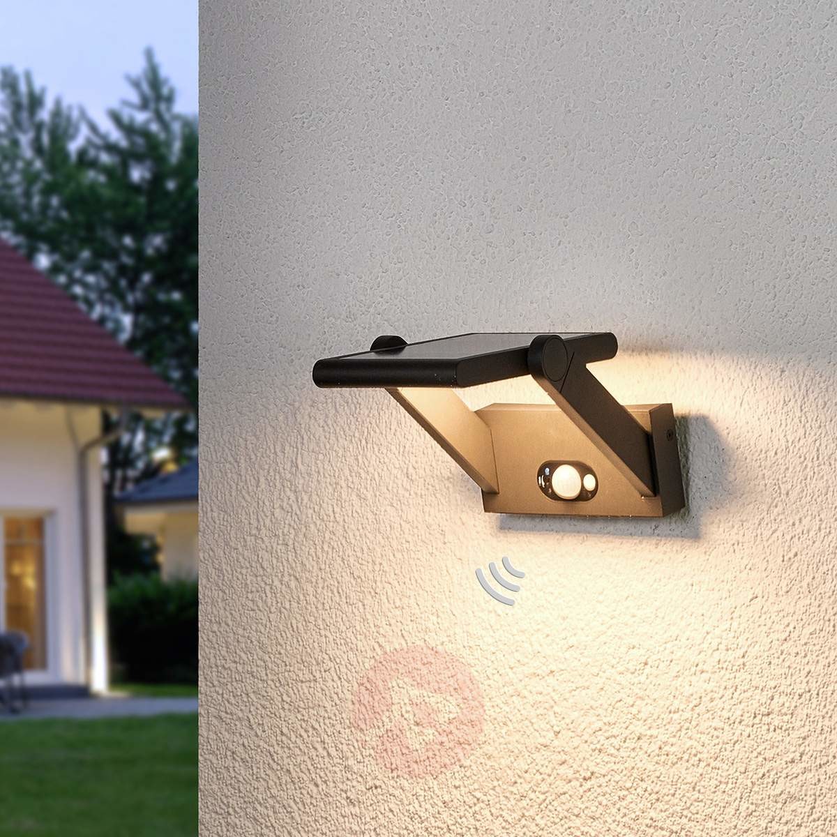 Lampenwelt Solarna lampa zewnętrzna LED VALERIAN