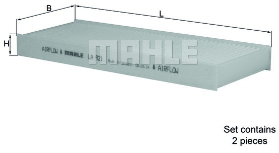 Mahle FILTR PYŁKOWY KABINOWY KNECHT LA 921/S CITROEN C-ELYSEE 1.2VTI 1,6HDI 12-/PEUGEOT 301 1,2VTI 1,6VTI HDI 12
