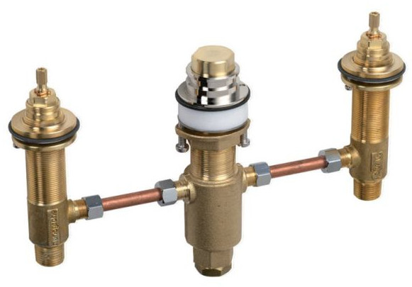 Hansgrohe Zestaw podstawowy do baterii 3-otworowej do montażu na brzegu wanny 15484180