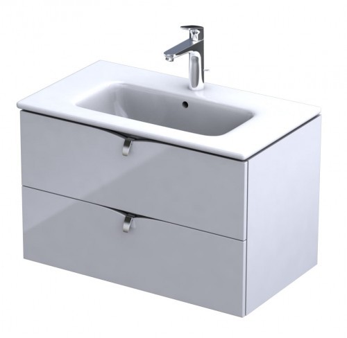 Oristo Szafka wisząca SIENA 80 cm z umywalką JOY BIAŁY POŁYSK OR45-SD2S-80-1 + UME-JO-80-91 OR45-SD2S-80-1 + UME-JO-80-91