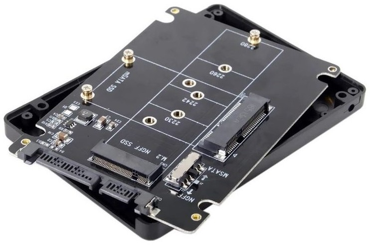 Adapter SATA3 M.2 Ngff Sata mSATA Ssd Dual Obudowa