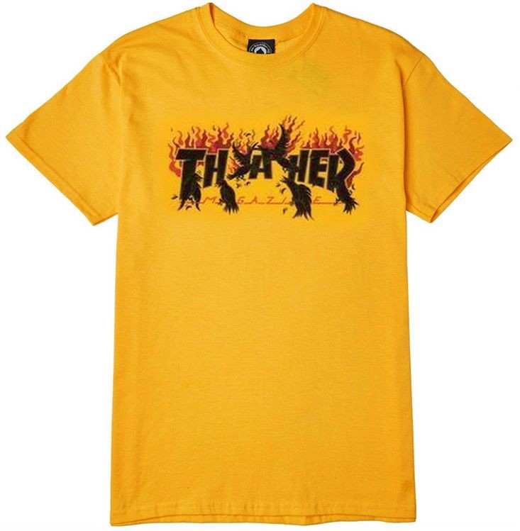 Thrasher t-shirt CROWS Gold