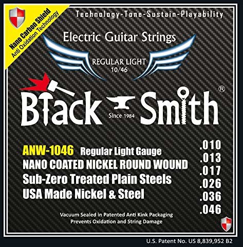 Blacksmith & Co Black Smith 10-46 powlekany zestaw strun do gitary elektrycznej 10-46 Coated