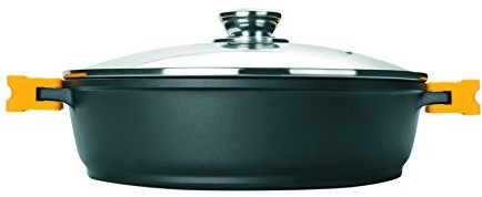 Ibili 461032 garnek z pokrywką Evolution, żeliwo, czarna 32 cm 461032