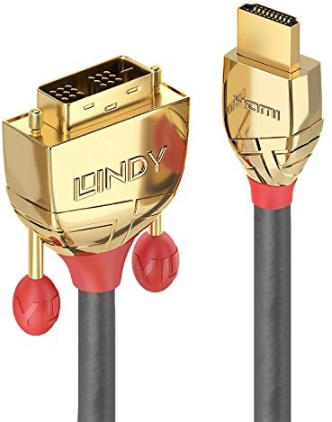 Lindy 36198 DMI do DVI Cable, 10 m Gold 36198