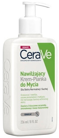LOréal CeraVe nawilżający krem-pianka do mycia 236ml + CeraVe emulsja do mycia 88ml GRATIS