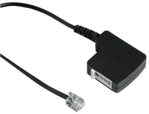 Hama Adapter wtyczka, Modular 6p4 °C  TAE-F złącze telefonu, 0,2 m 00044918
