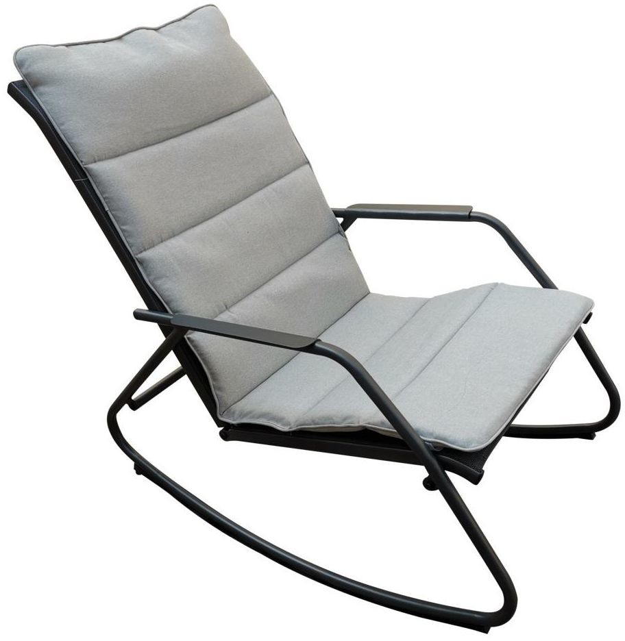 NATERIAL Fotel ogrodowy bujany 61x90 cm szary Naterial