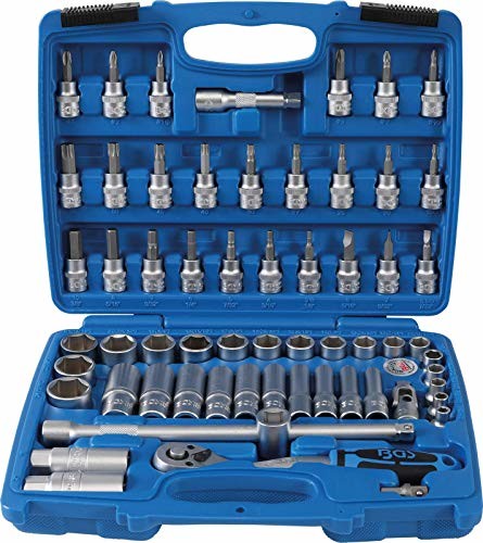 BGS komplet kluczy nasadowych wkładki z 6-kątny Pro Torque, 10 MM, 61-częściowy, 1 sztuki, 2218