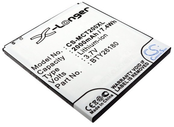 Фото - Акумулятор для мобільного CameronSino Mobistel Cynus T2 / BTY26180 2000mAh 7.40Wh Li-Ion 3.7V  (Cameron Sino)