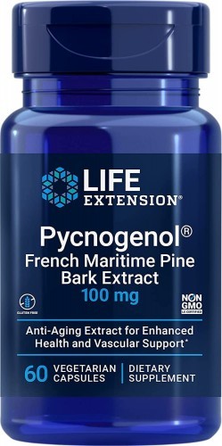 Wyciąg z kory sosny nadmorskiej Pycnogenol French Maritime Pine Bark Extract 100 mg 60 kapsułek Life Extension