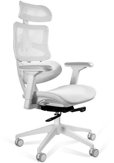 Unique Meble Ergonomiczne krzesło biurowe obrotowe ERGOTECH białe